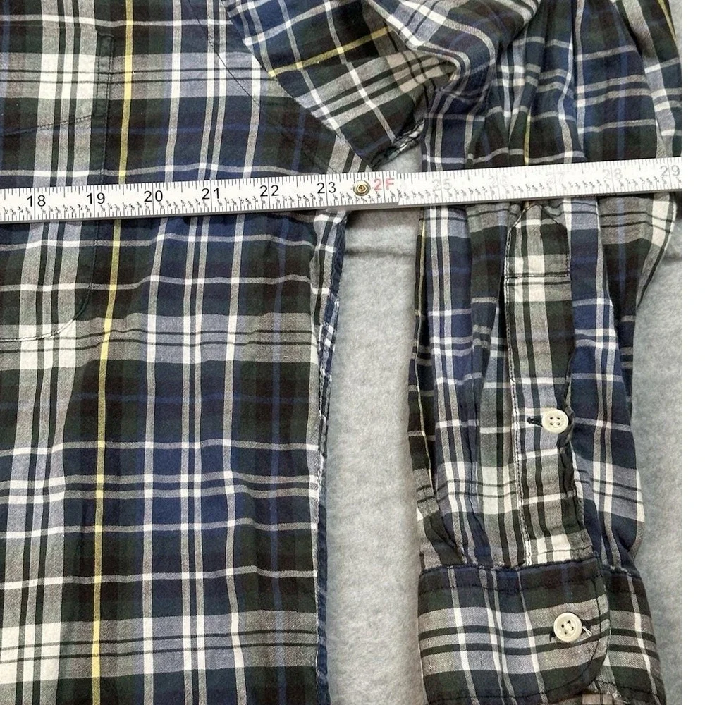 Vintage Ralph Lauren Marlowe Plaid‎ Button Down Shirt Mens Medium Cotton NOTE